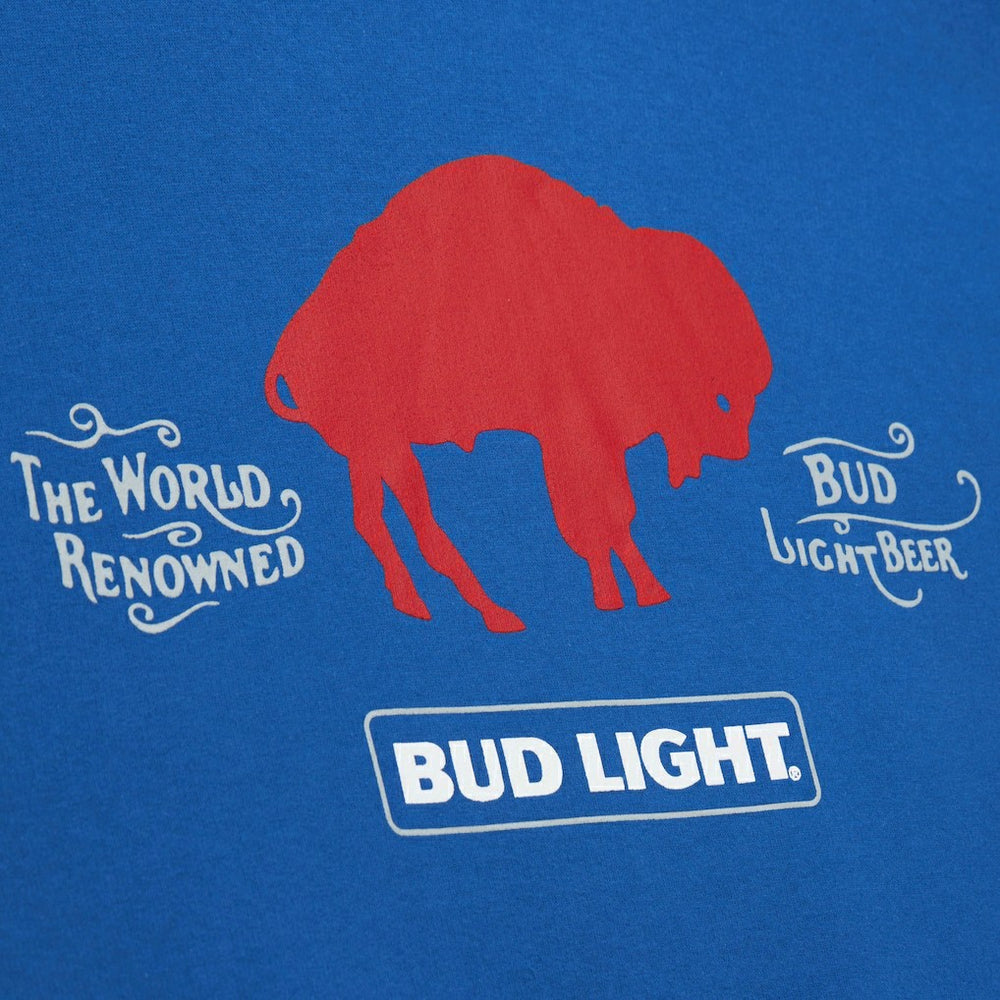 Buffalo Bills NFL x Bud Light Vintage Pullover Hoodie Royal - Mitchell & Ness