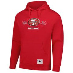 San Francisco 49ers NFL x Bud Light Vintage Pullover Hoodie Scarlet - Mitchell & Ness