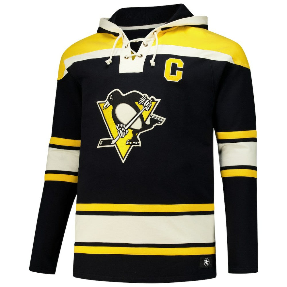 Sidney Crosby Pittsburgh Penguins '47 Big & Tall Lace-up Pullover Hoodie Black