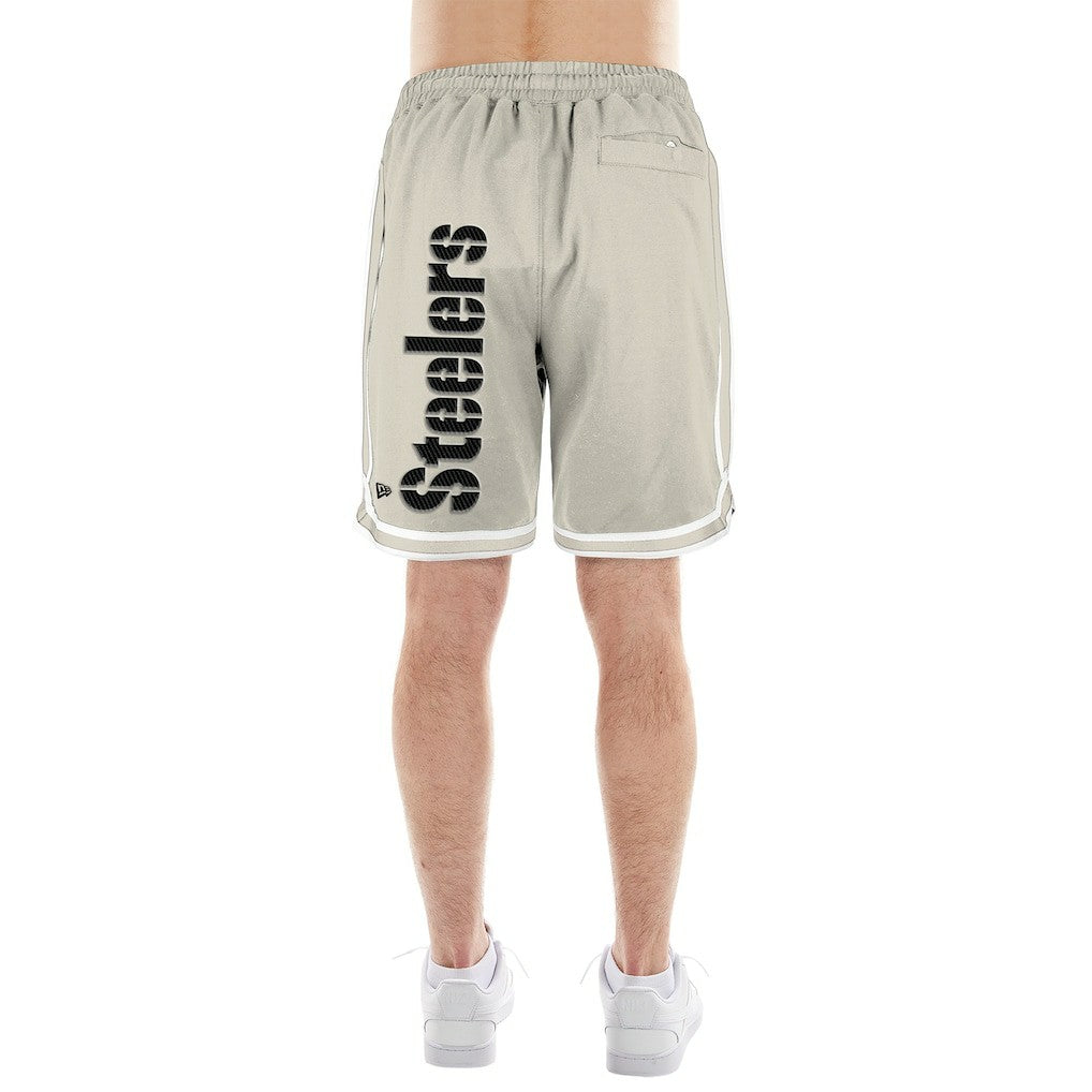 Pittsburgh Steelers New Era Stone Multi Patch Shorts Light Beige - NFL