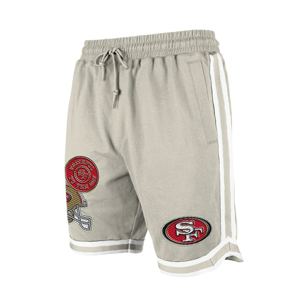 San Francisco 49ers New Era Stone Multi Patch Shorts Light Beige - NFL