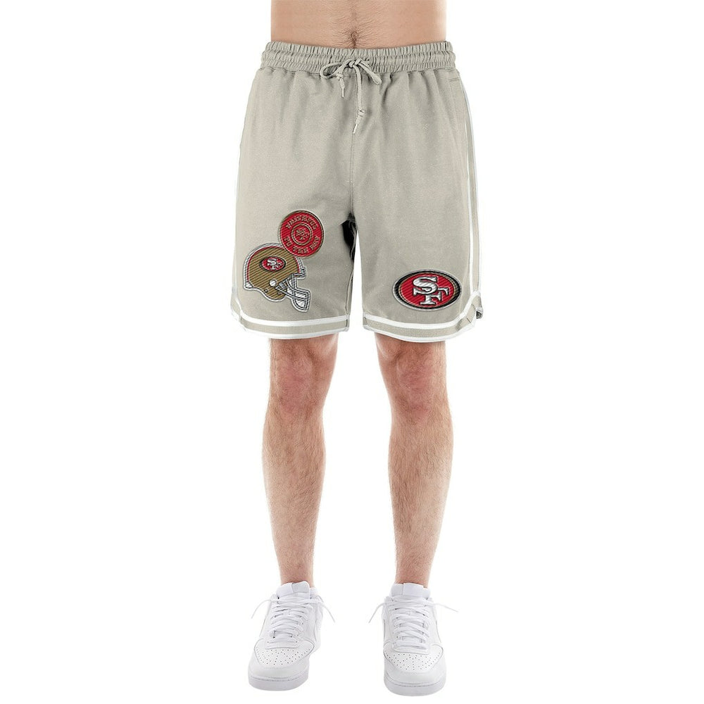 San Francisco 49ers New Era Stone Multi Patch Shorts Light Beige - NFL