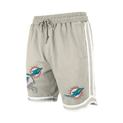 Miami Dolphins New Era Stone Multi Patch Shorts Light Beige - NFL