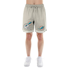 Miami Dolphins New Era Stone Multi Patch Shorts Light Beige - NFL