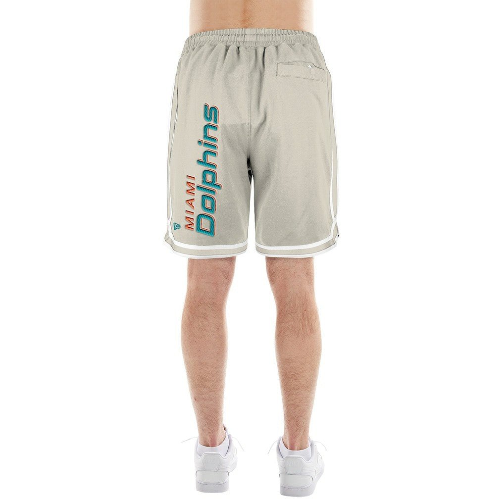 Miami Dolphins New Era Stone Multi Patch Shorts Light Beige - NFL