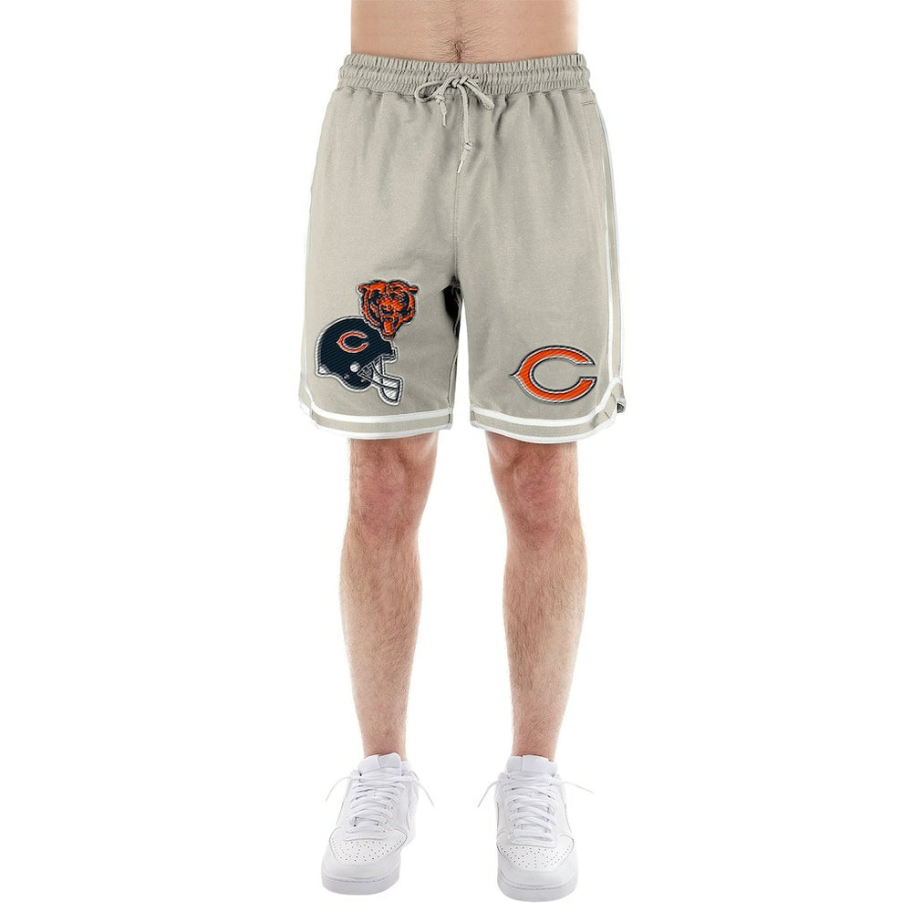 Chicago Bears New Era Stone Multi Patch Shorts Light Beige - NFL