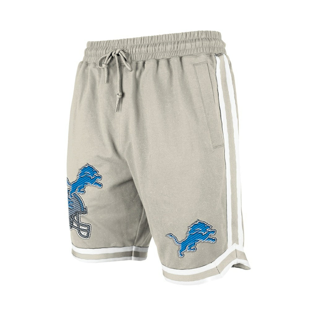 Detroit Lions New Era Stone Multi Patch Shorts Light Beige - NFL