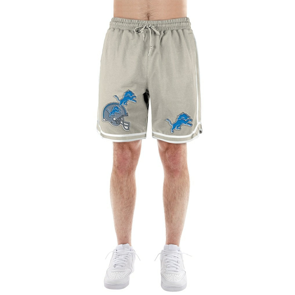 Detroit Lions New Era Stone Multi Patch Shorts Light Beige - NFL