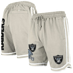 Las Vegas Raiders New Era Stone Multi Patch Shorts Light Beige - NFL