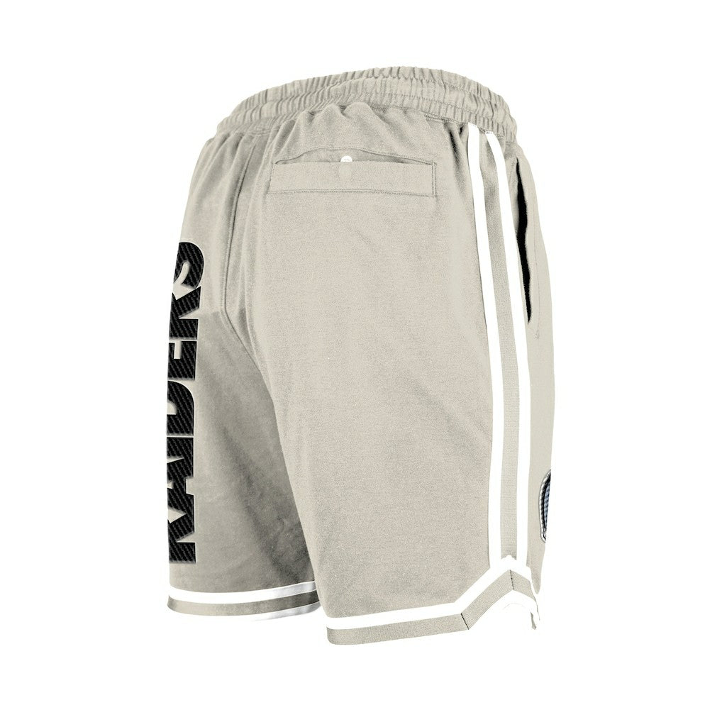 Las Vegas Raiders New Era Stone Multi Patch Shorts Light Beige - NFL