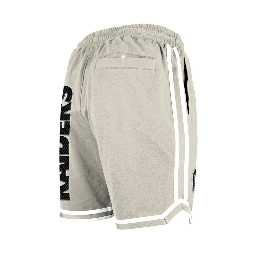 Las Vegas Raiders New Era Stone Multi Patch Shorts Light Beige - NFL
