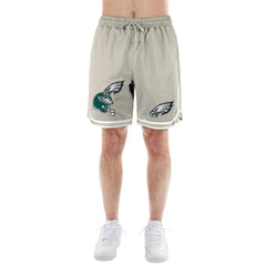 Philadelphia Eagles New Era Stone Multi Patch Shorts Light Beige - NFL