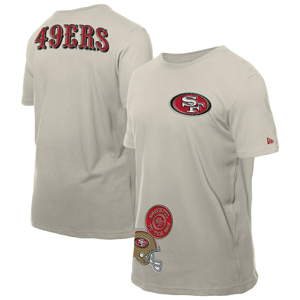 San Francisco 49ers New Era Multi Patch T-Shirt Light Beige - NFL