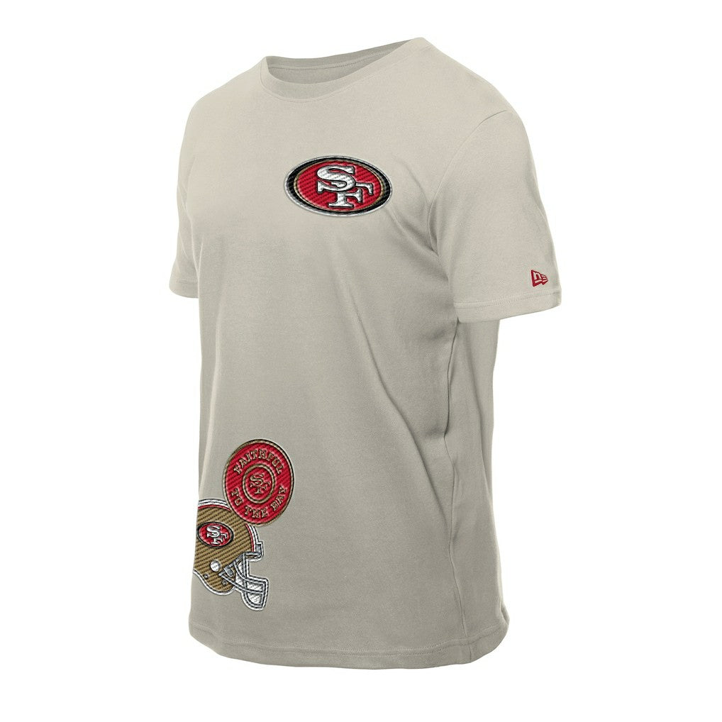 San Francisco 49ers New Era Multi Patch T-Shirt Light Beige - NFL