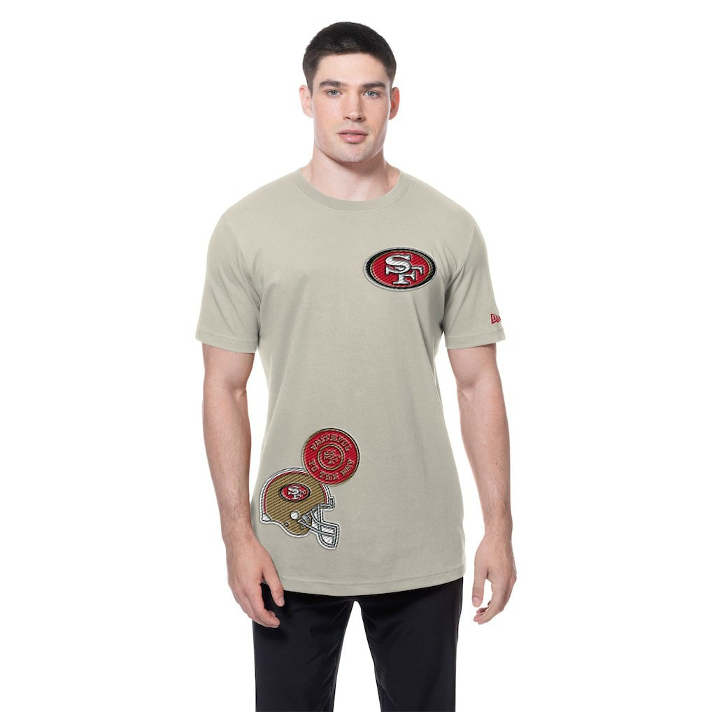 San Francisco 49ers New Era Multi Patch T-Shirt Light Beige - NFL