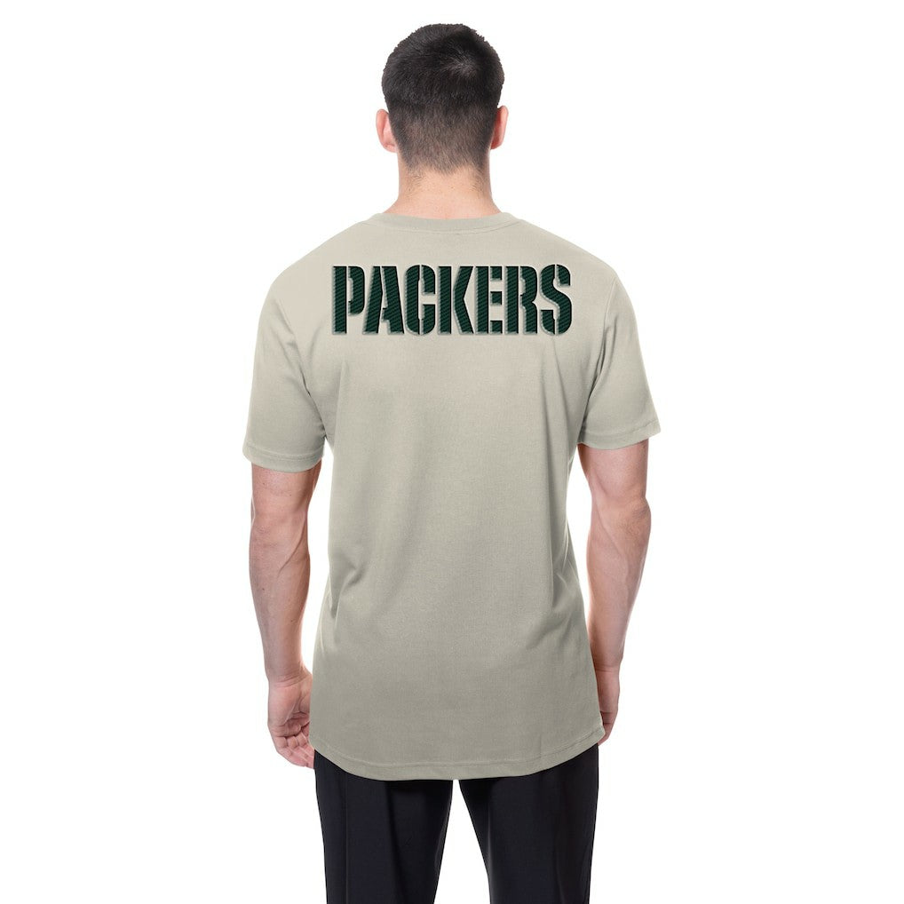 Green Bay Packers New Era Multi Patch T-Shirt Light Beige - NFL