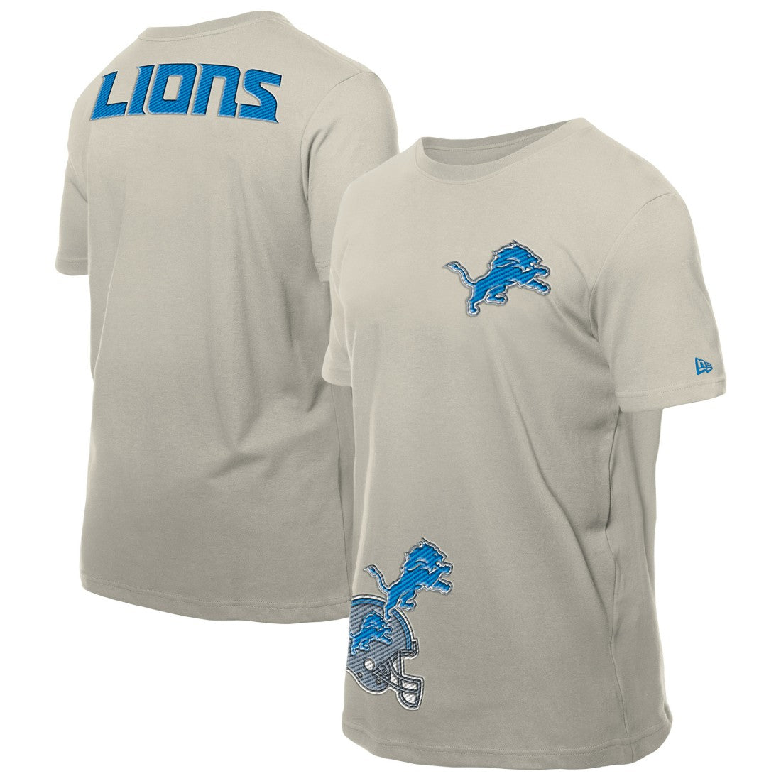 Detroit Lions New Era Multi Patch T-Shirt Light Beige - NFL