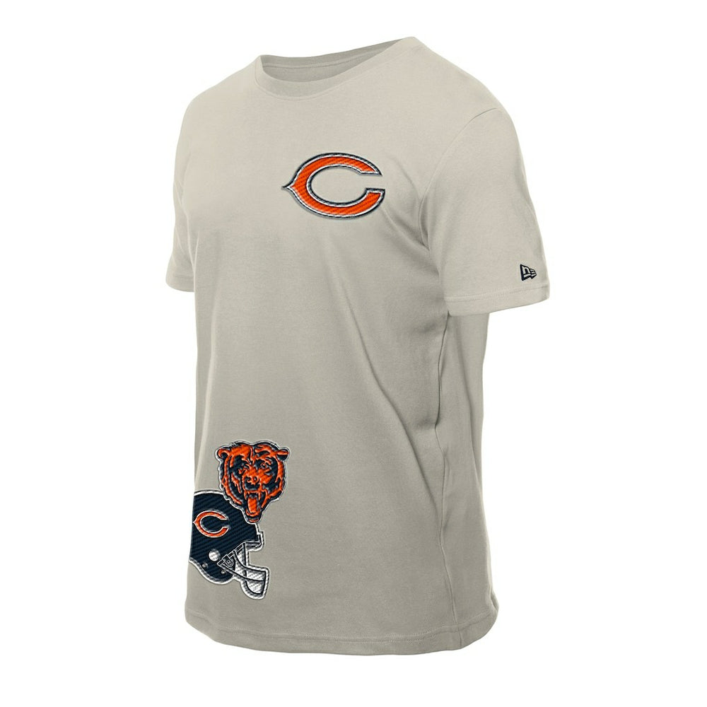Chicago Bears New Era Multi Patch T-Shirt Light Beige - NFL