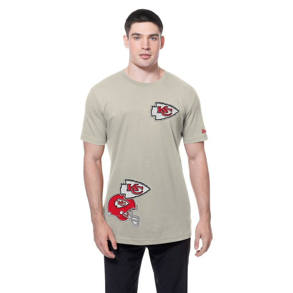 Kansas City Chiefs New Era Multi Patch T-Shirt Light Beige - NFL