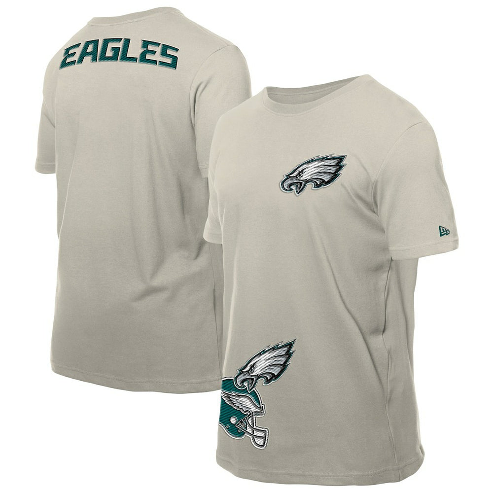 Philadelphia Eagles New Era Multi Patch T-Shirt Light Beige - NFL