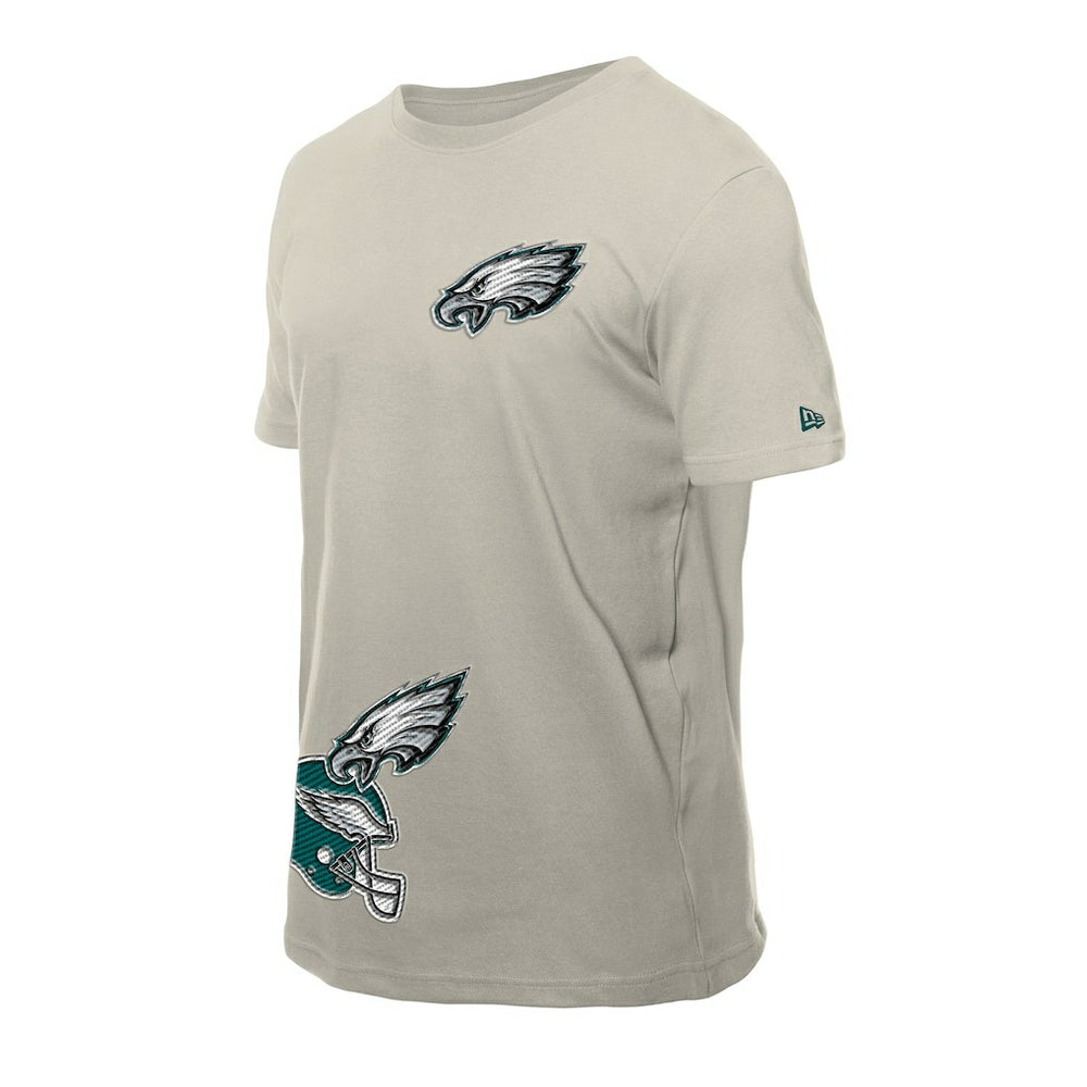 Philadelphia Eagles New Era Multi Patch T-Shirt Light Beige - NFL