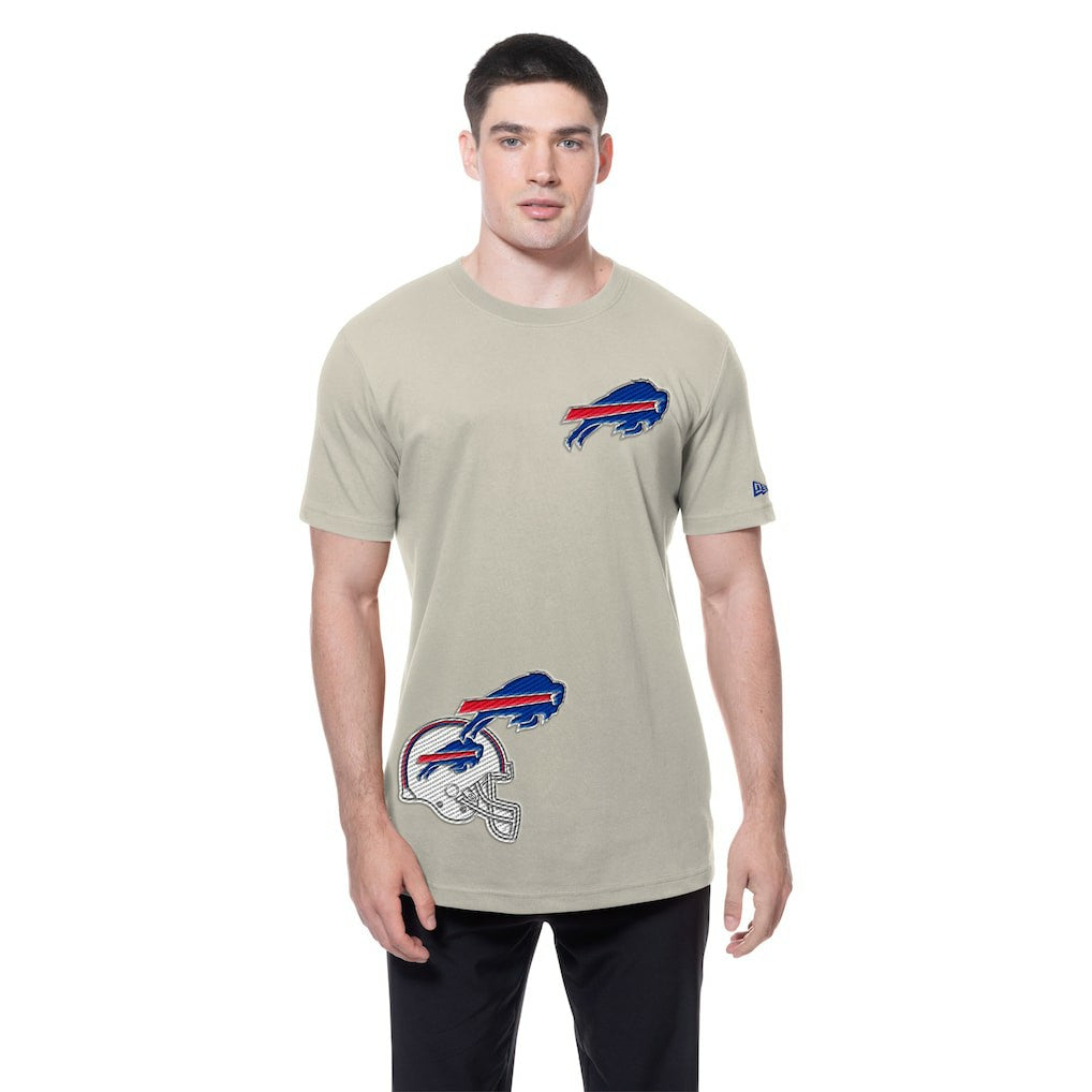 Buffalo Bills New Era Multi Patch T-Shirt Light Beige - NFL