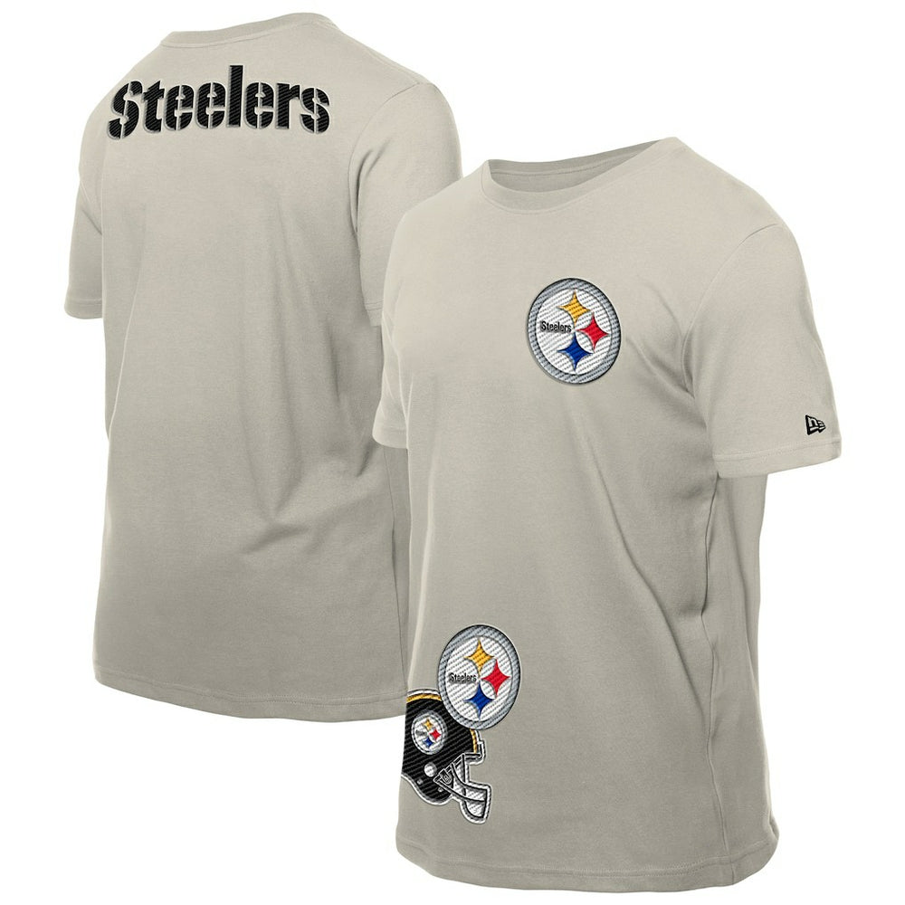 Pittsburgh Steelers New Era Multi Patch T-Shirt Light Beige - NFL