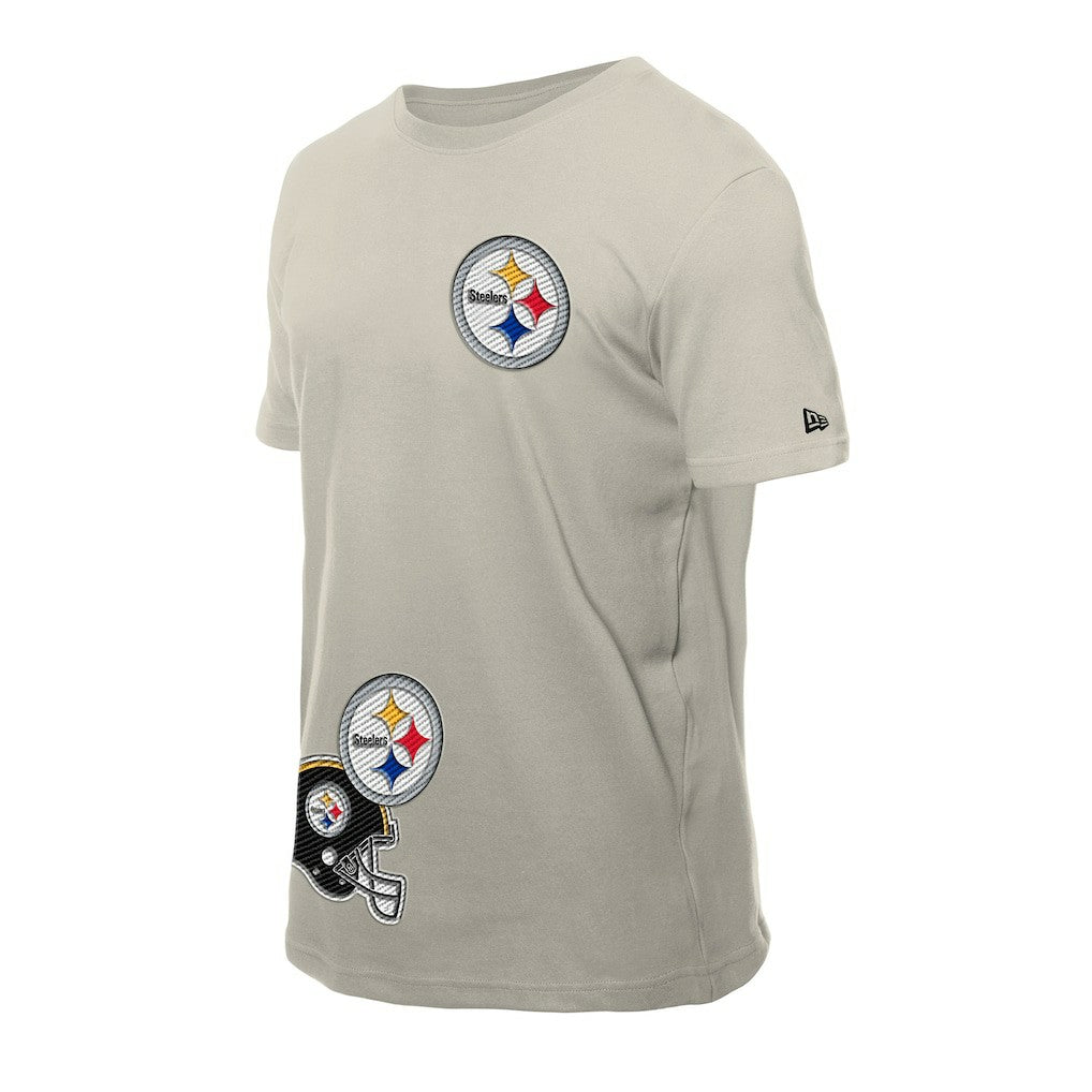 Pittsburgh Steelers New Era Multi Patch T-Shirt Light Beige - NFL