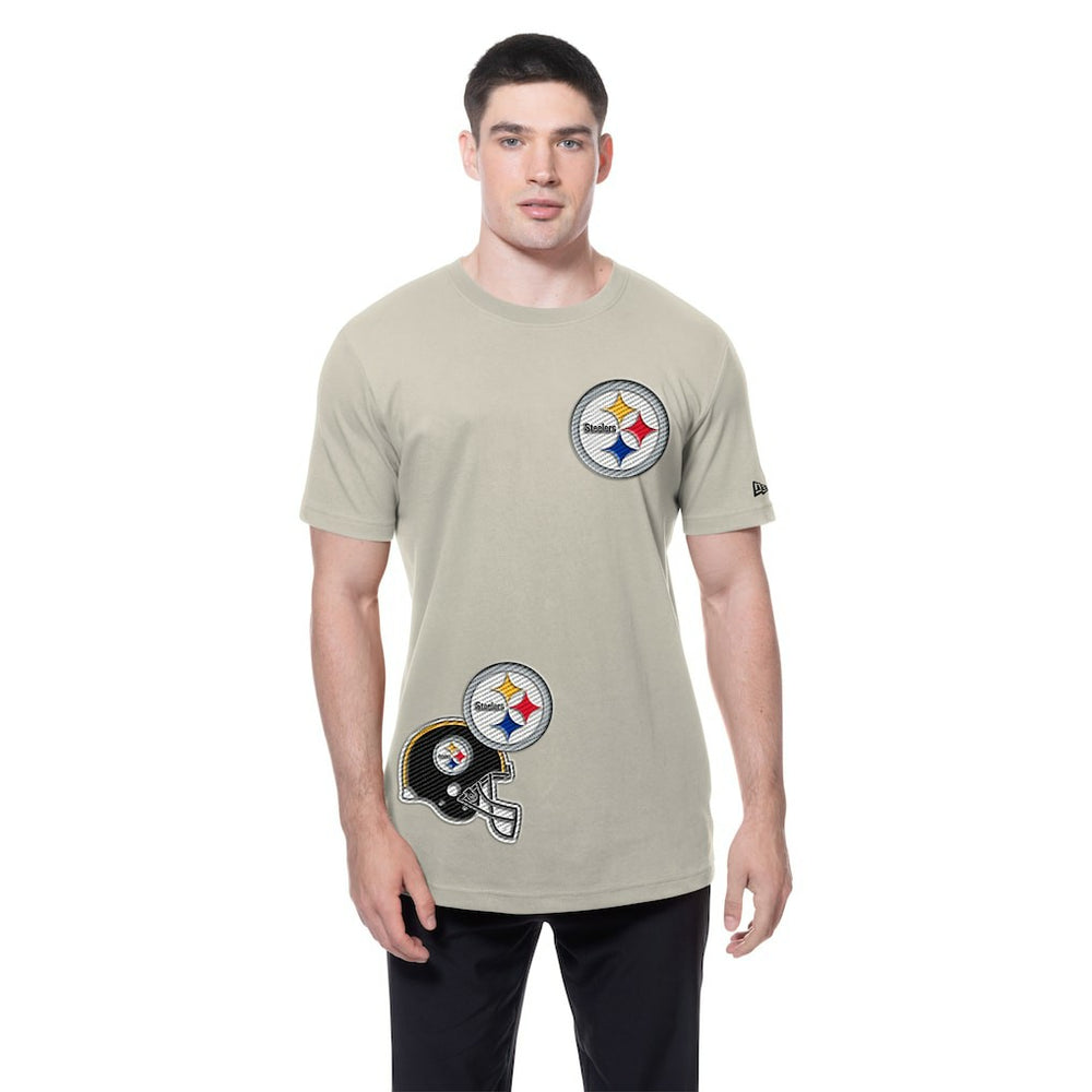 Pittsburgh Steelers New Era Multi Patch T-Shirt Light Beige - NFL
