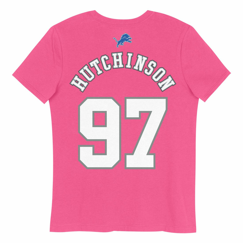 Aidan Hutchinson Detroit Lions Girls Youth Player Name & Number T-Shirt Pink - NFL