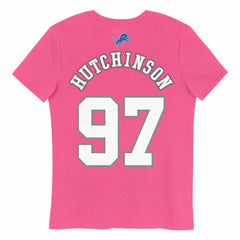 Aidan Hutchinson Detroit Lions Girls Youth Player Name & Number T-Shirt Pink - NFL