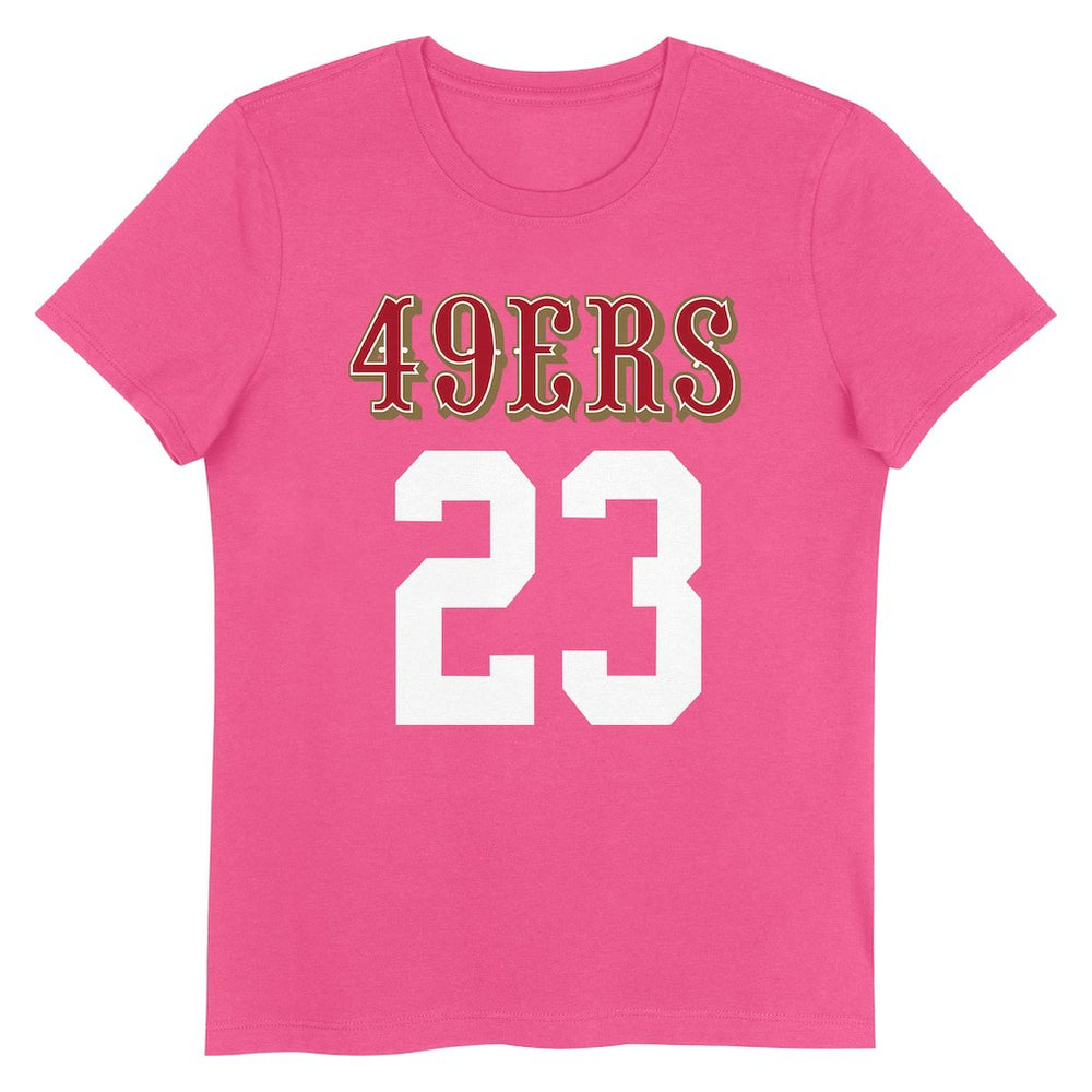 Christian McCaffrey San Francisco 49ers Girls Youth Player Name & Number T-Shirt Pink - NFL