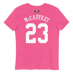 Christian McCaffrey San Francisco 49ers Girls Youth Player Name & Number T-Shirt Pink - NFL