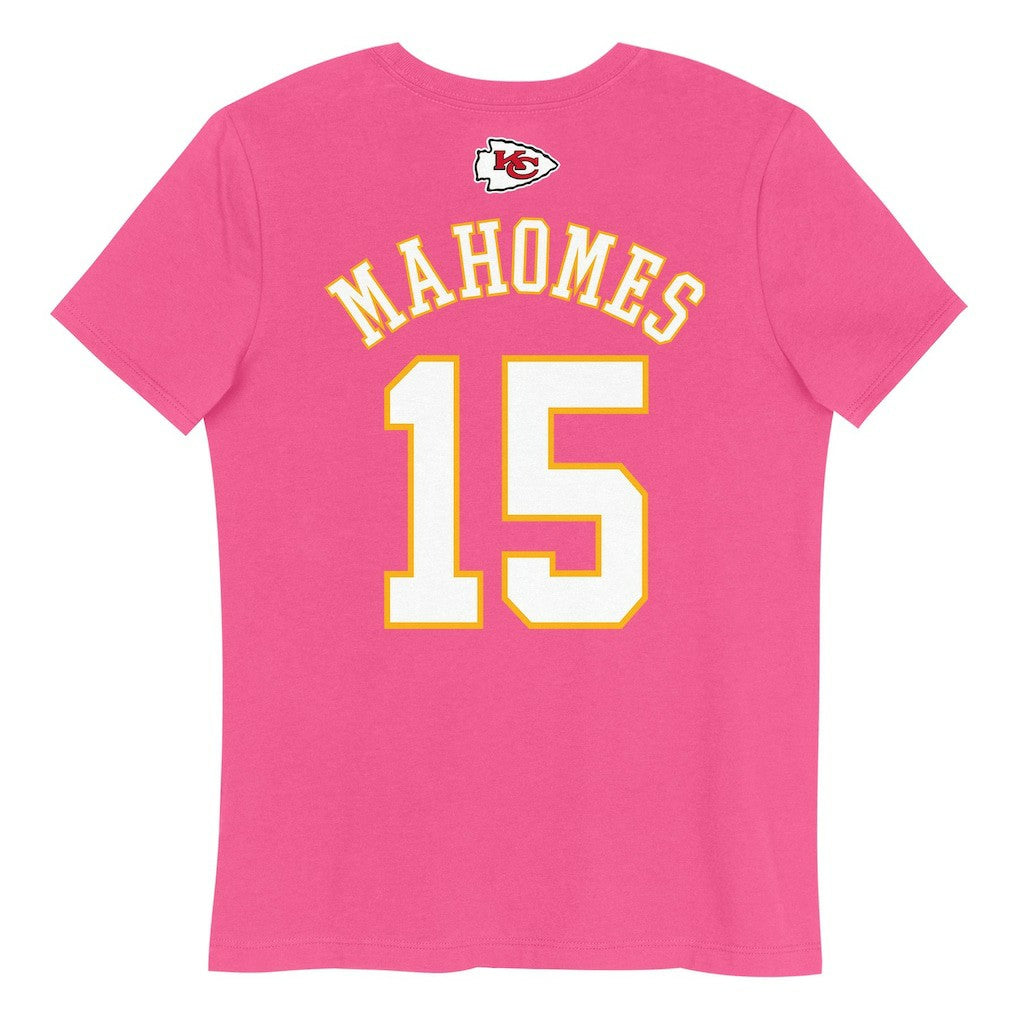 Patrick Mahomes Kansas City Chiefs Girls Youth Player Name & Number T-Shirt Pink - NFL