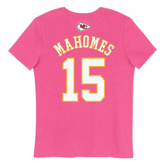 Patrick Mahomes Kansas City Chiefs Girls Youth Player Name & Number T-Shirt Pink - NFL