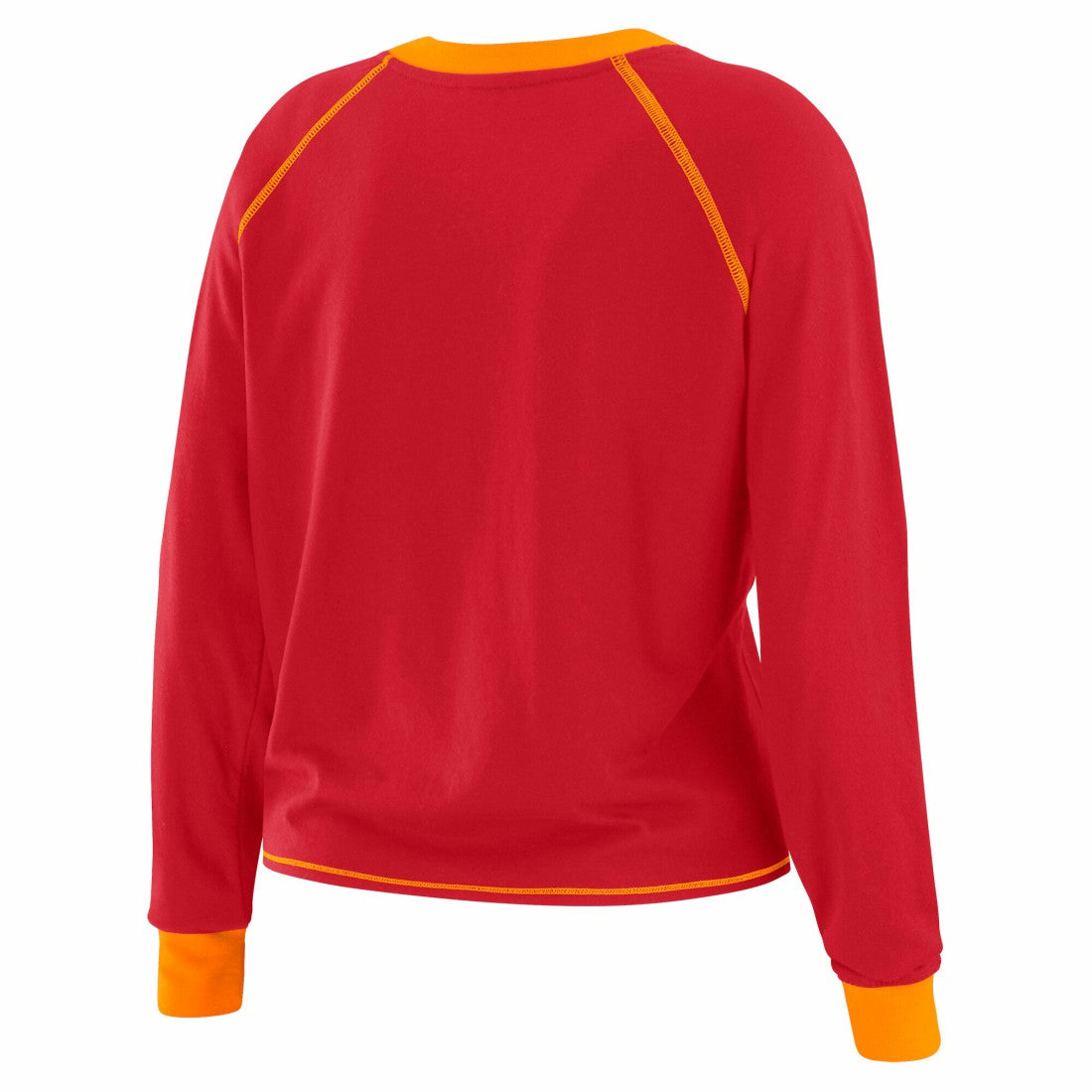 Tampa Bay Buccaneers WEAR by Erin Andrews Women's Plus Size Tie-Front Long Sleeve Top Red/Orange - NFL