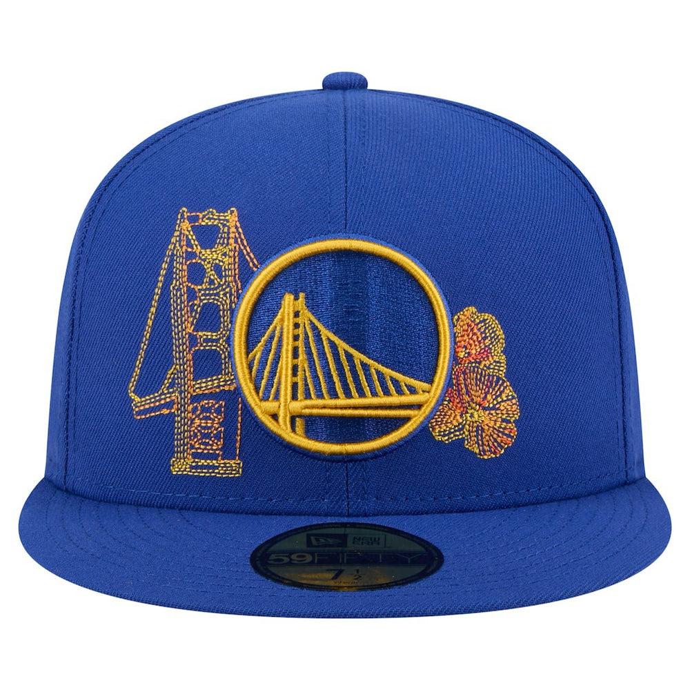 New Era - Golden State Warriors State Stitch 59FIFTY Fitted Hat - Royal