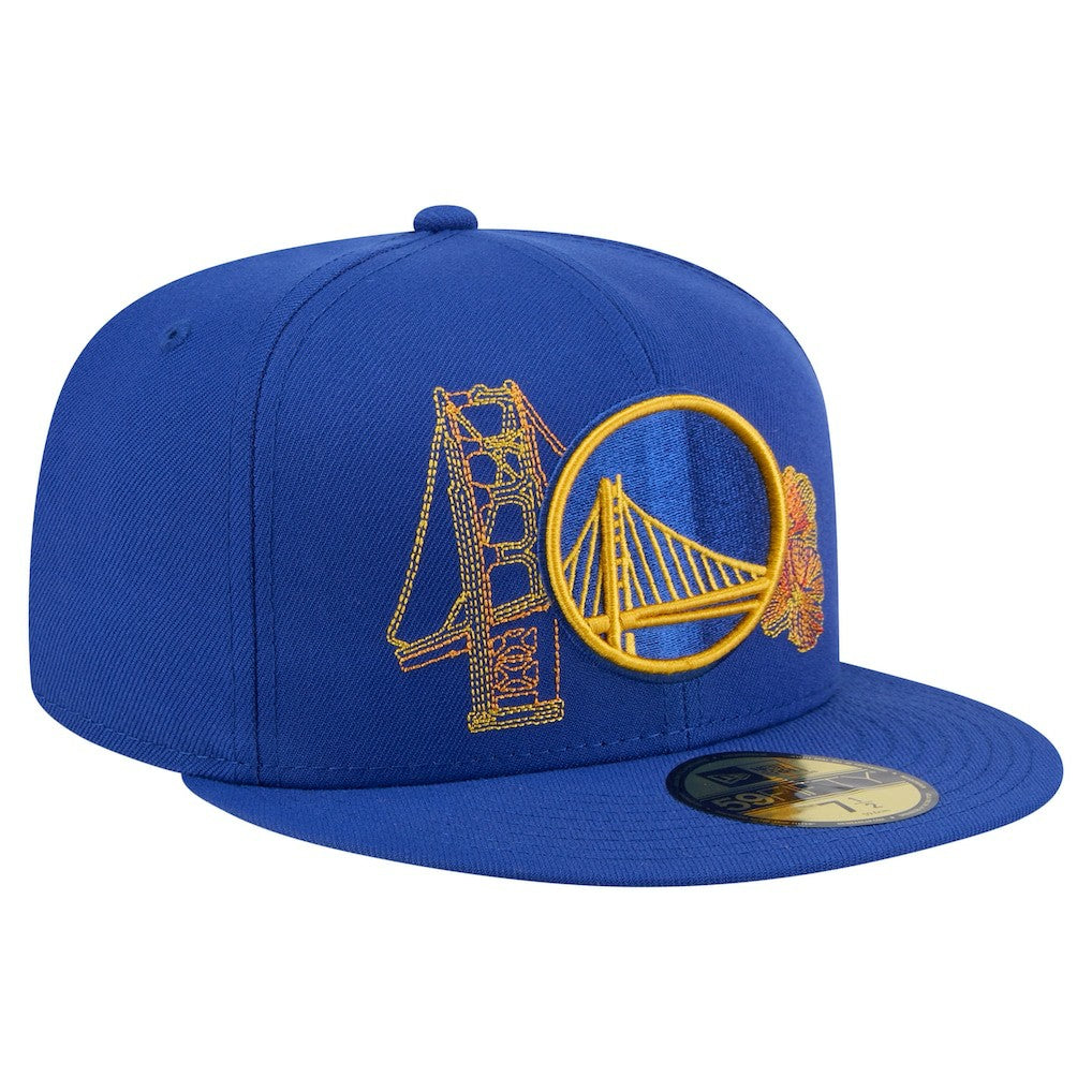 New Era - Golden State Warriors State Stitch 59FIFTY Fitted Hat - Royal