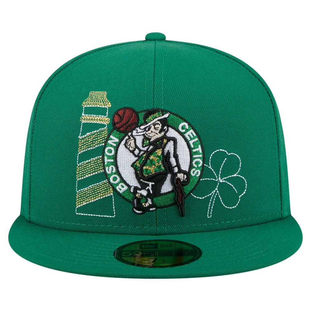 New Era - Boston Celtics State Stitch 59FIFTY Fitted Hat - Kelly Green