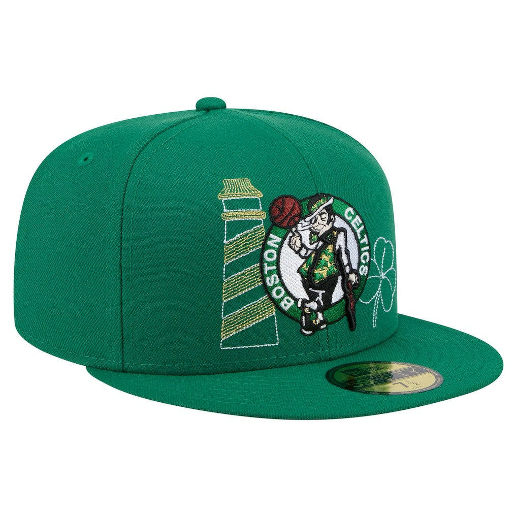 New Era - Boston Celtics State Stitch 59FIFTY Fitted Hat - Kelly Green