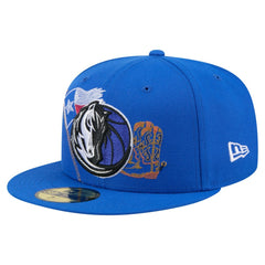 New Era - Dallas Mavericks State Stitch 59FIFTY Fitted Hat - Blue