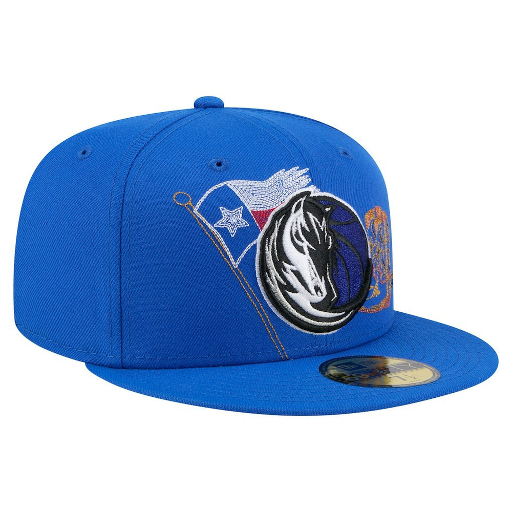 New Era - Dallas Mavericks State Stitch 59FIFTY Fitted Hat - Blue