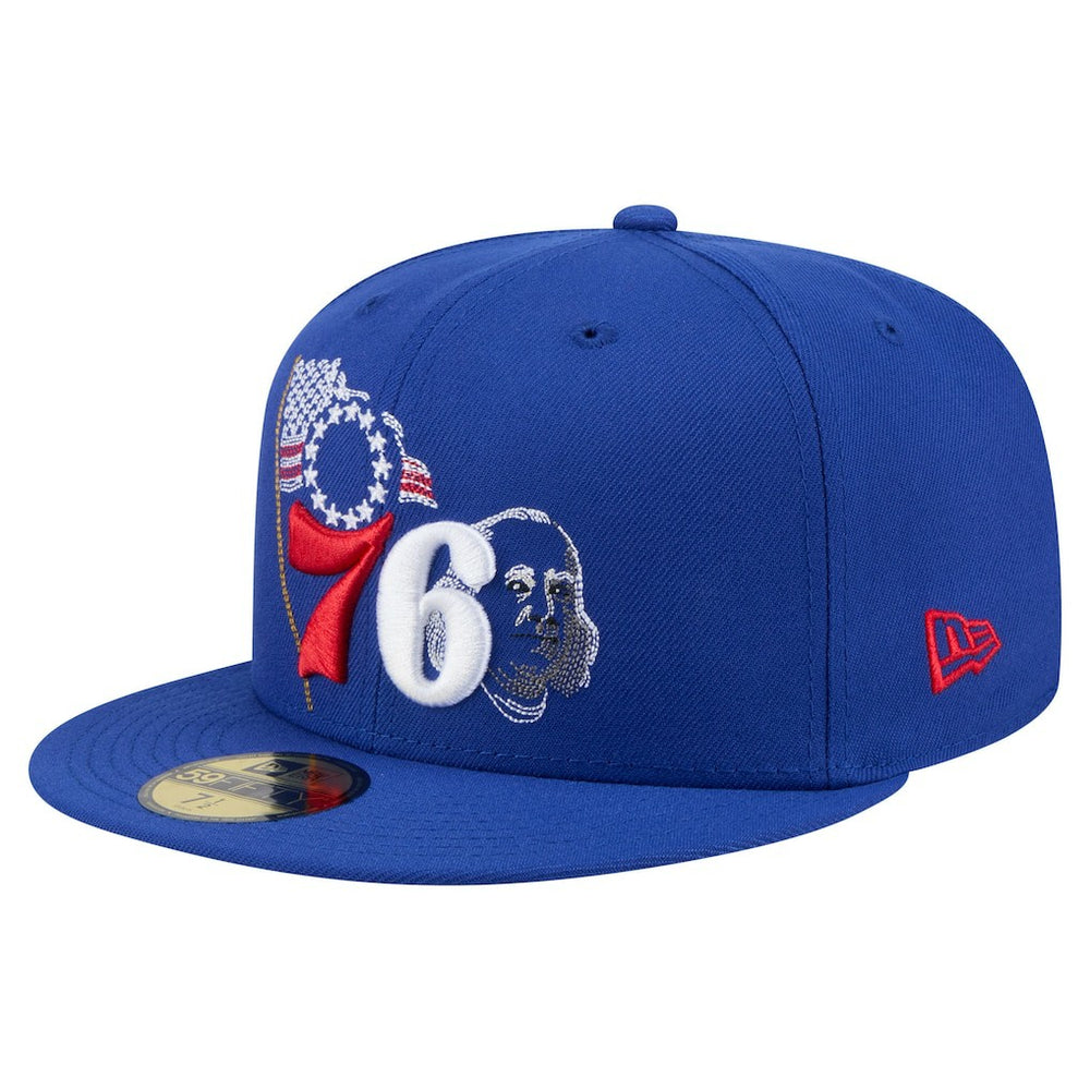 New Era - Philadelphia 76ers State Stitch 59FIFTY Fitted Hat - Royal