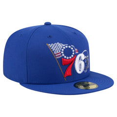 New Era - Philadelphia 76ers State Stitch 59FIFTY Fitted Hat - Royal