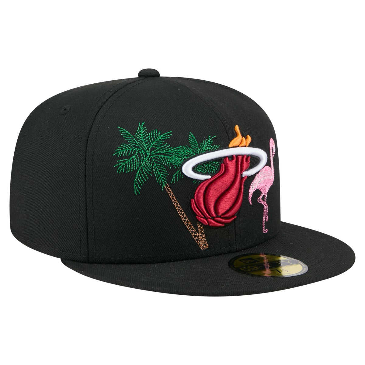New Era - Miami Heat State Stitch 59FIFTY Fitted Hat - Black