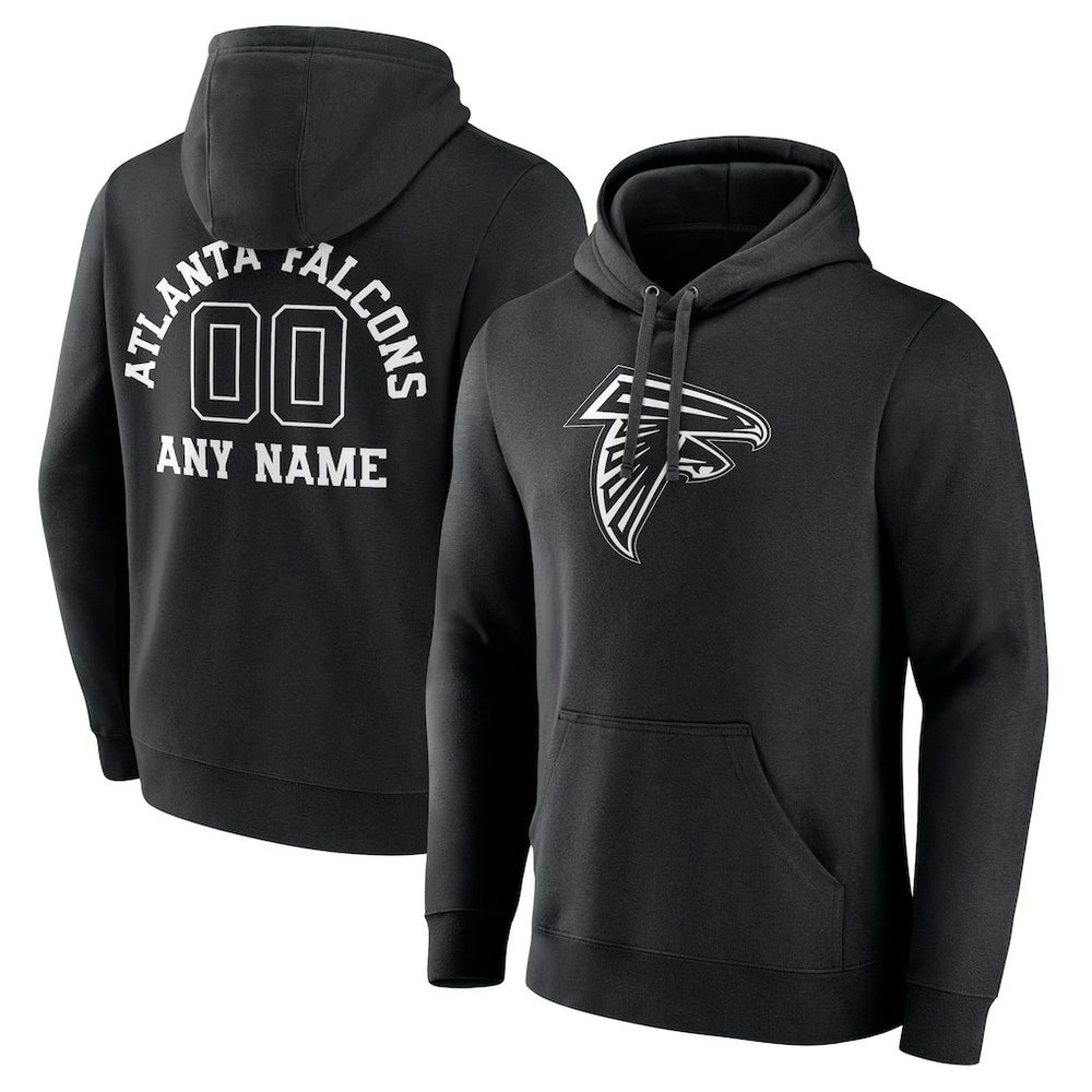 Atlanta Falcons Personalized Name & Number Pullover Hoodie Black - NFL