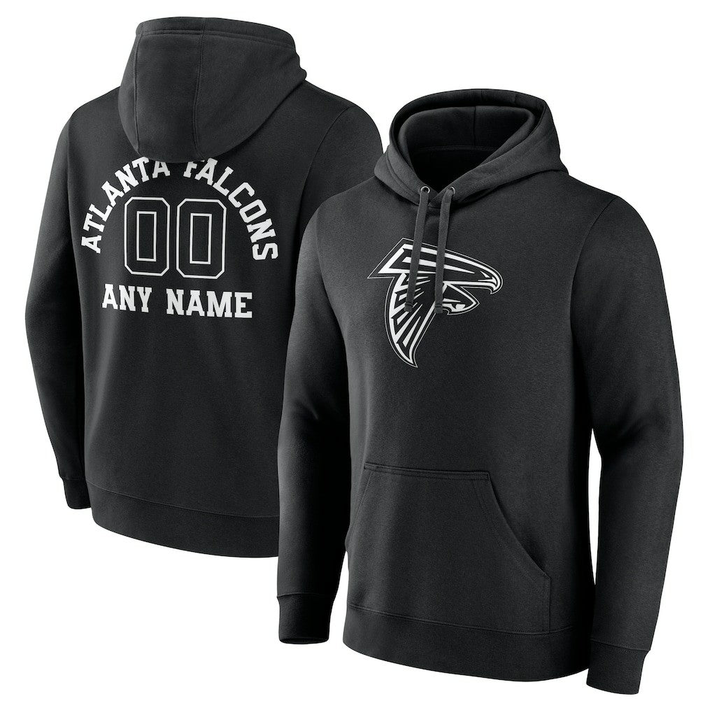 Atlanta Falcons Personalized Name & Number Pullover Hoodie Black - NFL
