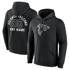 Atlanta Falcons Personalized Name & Number Pullover Hoodie Black - NFL