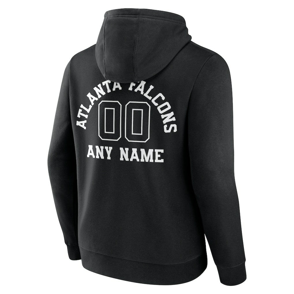 Atlanta Falcons Personalized Name & Number Pullover Hoodie Black - NFL