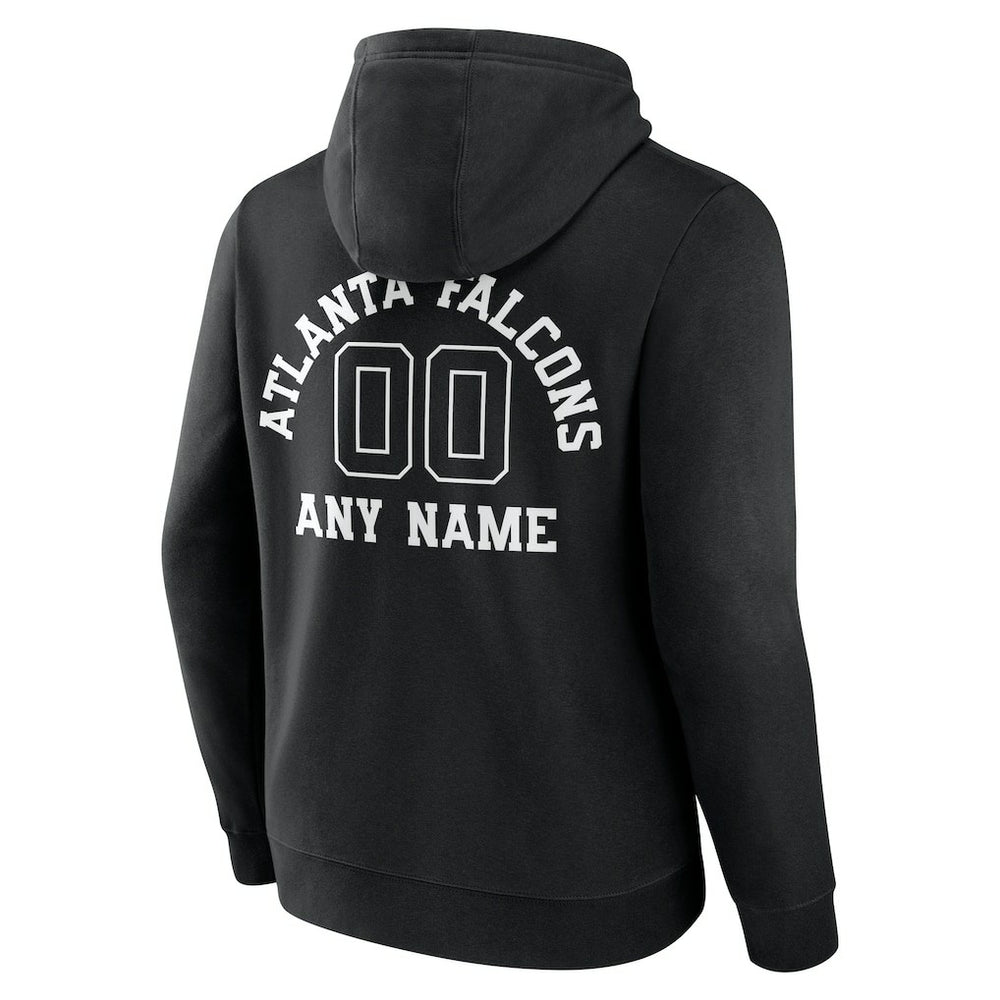 Atlanta Falcons Personalized Name & Number Pullover Hoodie Black - NFL
